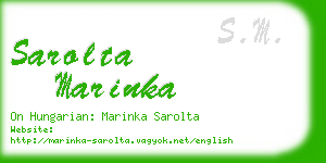 sarolta marinka business card